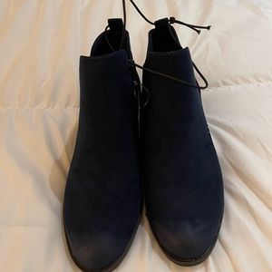 Navy blue bootie boots
